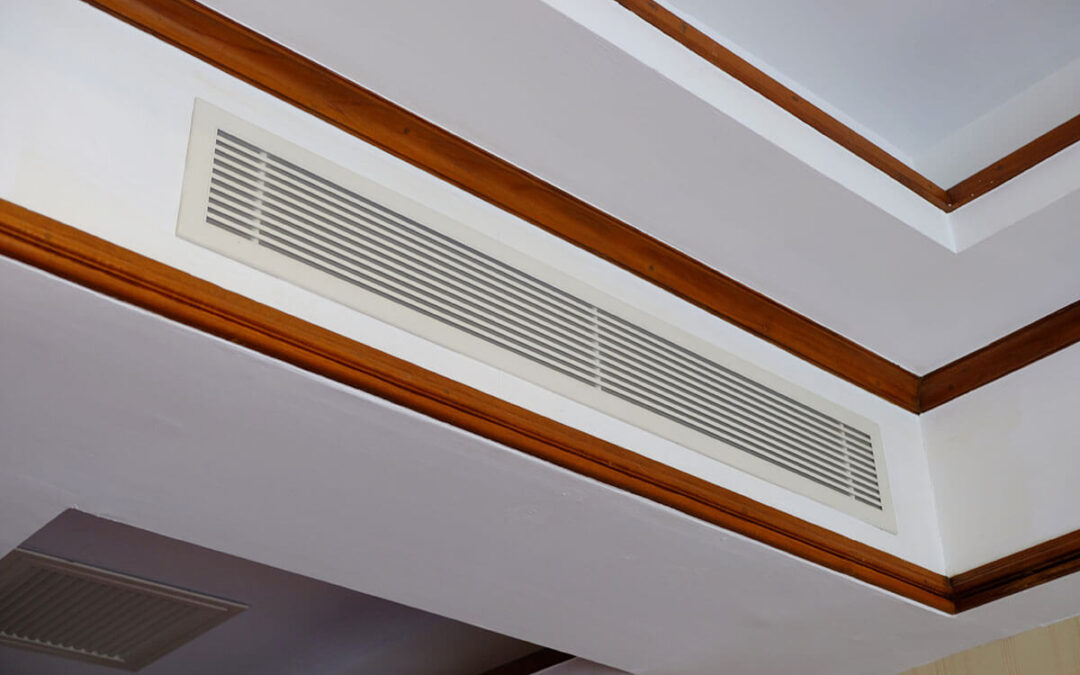 Perspective view of air conditioner embedded